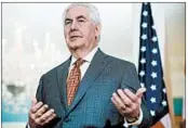  ?? NICHOLAS KAMM/GETTY-AFP ?? Rex Tillerson will try to convince allies that U.S. foreign policy is more nuanced than White House rhetoric.