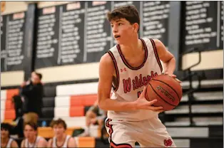  ?? ?? Los Gatos sophomore Scotty Brennan (10), shown here in a file photo, finished with 11 points and eight rebounding a 60-49 win over Gunn at Helm Gym in Los Gatos on Jan. 25.