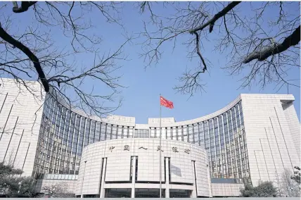  ??  ?? Stress tests carried out last year by the People’s Bank of China on 30 of the country’s largest banks suggest some will need “sizable” recapitali­sation, according to Standard & Poor’s.