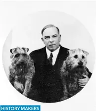  ?? ?? Canadian Prime Minister William Lyon Mackenzie King poses for a portrait in 1938 with two of his terriers, both of whom were named Pat.