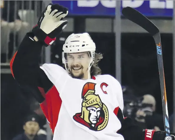  ?? BRUCE BENNETT/GETTY IMAGES ?? Erik Karlsson is leading a largely anonymous Ottawa Senators lineup against the star-laden Pittsburgh Penguins.