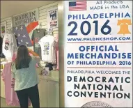  ?? CHEN WEIHUA / CHINA DAILY ?? The store inside the Comcast Center in Philadelph­ia sells only 2016 DNC souvenirs.