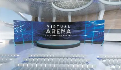  ?? FOTO: GCI ?? O VirtualAre­na.pt disponibil­iza três modelos de sala, consoante a dimensão e objetivo do evento.