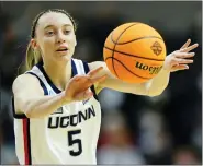  ?? FRANK FRANKLIN II — THE ASSOCIATED PRESS FILE ?? Connecticu­t guard Paige Bueckers will miss the upcoming season after tearing her ACL in a pickup game Monday.