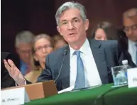  ??  ?? Jerome Powell is a Republican centrist who appears inclined to continue the central bank’s strategy of gradual interest rate hikes. BLOOMBERG VIA GETTY IMAGES
