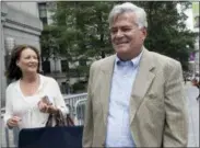  ?? MARY ALTAFFER — THE ASSOCIATED PRESS ?? Former New York Senate leader Dean Skelos, right, and his wife Gail leave Federal Court, Friday in New York. Skelos, a former New York state Senate leader took the witness stand at his corruption trial on Friday, telling jurors that he used his...