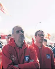  ?? ?? Sophie Binet, secrétaire générale de la CGT (en haut à droite), était présente à Cordemais, ainsi
que Fabien Gay, sénateur PCF et directeur de l’humanité, et Sébastien Menesplier, secrétaire
général de la FNME-CGT (en bas à droite).