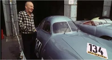  ??  ?? Below right: Otto Matthé with the famous car at the Nürburgrin­g in 1981. Alongside is Porsche No1