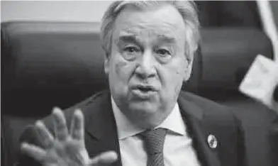  ??  ?? Le secrétaire général des Nations unies, Antonio Guterres