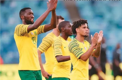  ??  ?? Bafana Bafana play out an uninspirin­g goalless draw with Libya in their second Group E Africa Cup of Nations qualifier at Moses Mabhida Stadium in Durban.