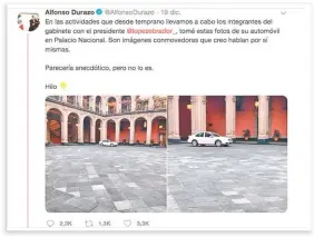  ?? ESPECIAL ?? El secretario de Seguridad Pública subió este tuit que le acarreó una ola de críticas.