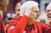  ?? DOUG MCSCHOOLER/ASSOCIATED PRESS ?? Former Indiana basketball coach Bob Knight makes an appearance at Indiana University in Bloomingto­n, Indiana on February 8, 2020.
