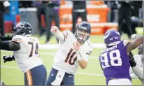  ?? BRUCE KLUCKHOHN/AP ?? The Bears offense has scored 30 points or more in three straight games, the first time the Bears have done so since 2013.