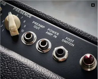  ??  ?? The HR Deluxe and Deville IV feature high and low sensitivit­y input jack sockets, useful for dialling in the widest range of guitars, from low output single coils to midrange heavy humbuckers The HR Deluxe IV and Deville IV’s insert jacks and...