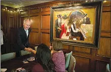  ?? Texarkana Gazette/CURT YOUNGBLOOD ?? Among the patrons of Cattleman’s Steak House in Texarkana is Gov. Asa Hutchinson, shown here greeting visitors when he was a candidate for the office in 2014.