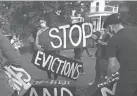  ?? MICHAEL DWYER/AP, FILE ?? For now, the federal moratorium on evictions remains: A judge stayed the Supreme Court’s order following an appeal from the Justice Department.