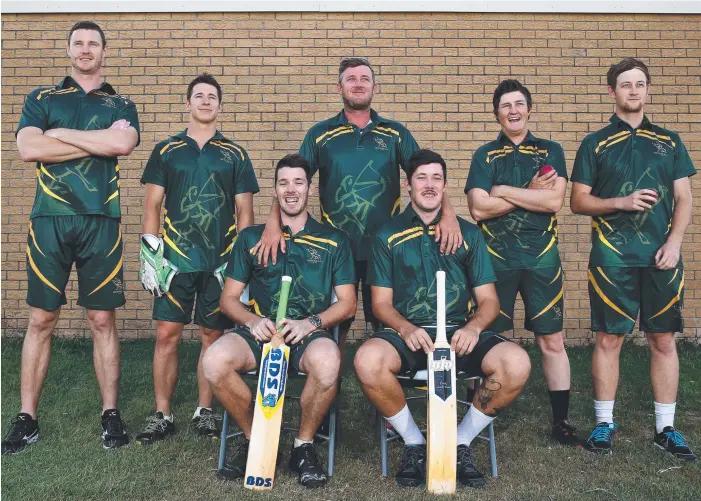  ?? Picture: DAVID CLARK ?? Queens Cricket Club has three sets of brothers playing in the Kookaburra Cup final (from left) James and Michael Spargo, Jack, Sam and Harry Winton and Jordan and Jaimon Kelly