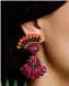 ?? ?? Bold and bright beaded dangling earrings