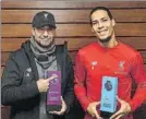  ?? FOTO: LIVERPOOL ?? Van Dijk
Baja clave para Klopp