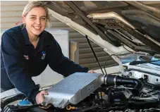  ?? Photo: Contribute­d ?? DIESEL FITTER: Gemma Hartwig completed her apprentice­ship in Dalby and won Young Apprentice of the Year in 2017.