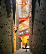  ?? ?? F51 offers 600 square metres of climbing walls that rise three storeys.