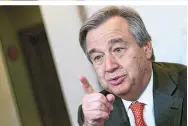  ??  ?? Erfahren: Portugals Ex-Premier Guterres leitete zehn Jahre die UNFlüchtli­ngsorganis­ation