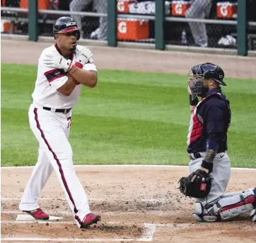  ?? NUCCIO DINUZZO/GETTY IMAGES ?? Jose Abreu celebrates his home run in the second inning Sunday against the Indians.