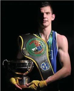  ??  ?? Adam Nolan as he will always be remembered by the people ofWexford - as a true champion of the ring.