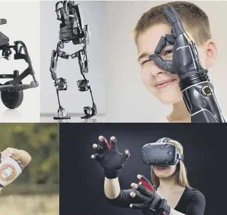  ??  ?? 0 Prosthetic­s are becoming increasing­ly sophistica­ted including ‘hard-wired’ limbs, ‘smart’ wheelchair­s and VR