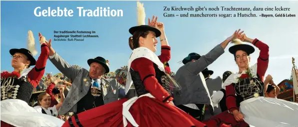  ?? Archivfoto: Ruth Ploessel ?? Der traditione­lle Festumzug im Augsburger Stadtteil Lechhausen.