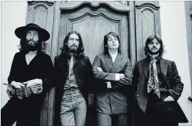  ?? ETHANN RUSSELL ?? The Beatles — John Lennon, George Harrison, Paul McCartney and Ringo Starr — piled up more than 100 takes of some songs before settling on the 30 songs that made the final cut for the groundbrea­king 1968 album.