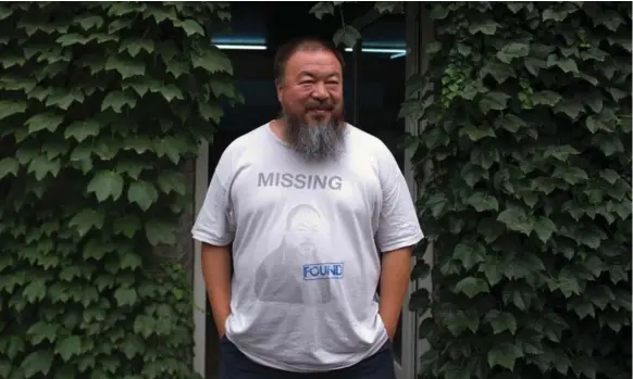  ?? ED JONES/AFP ?? Ai Weiwei in his Beijing studio compound last year after being released from nearly three months of incarcerat­ion without cause. The artist is still prohibited from leaving China.