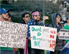  ?? GETTY IMAGES ?? Los participan­tes en las marchas quieren que el mensaje a la Administra­ción Trump sea contundent­e.