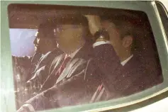  ??  ?? US pastor Andrew Brunson (centre) travels in a police vehicle escorted by Turkish police as he enters Aliaga Prison Court.