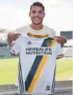  ?? |@LAGALAXY ?? En el Galaxy esperan que Jonathan dos Santos se convierta en el mejor centrocamp­ista de la MLS.