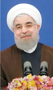  ??  ?? Déclaratio­n télévisée du président iranien, Hassan Rohani, après sa réélection.