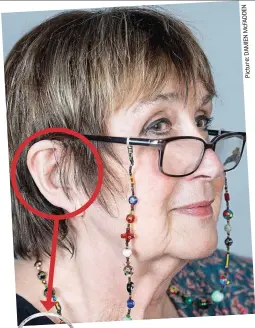  ??  ?? Loud and clear: Jenni is embracing her new, discreet hearing aids