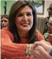  ?? ?? Shaking things up: Nikki Haley yesterday