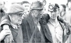  ??  ?? Sad day Miners at the Knock - shinnoch disaster