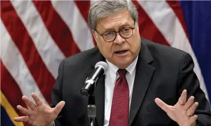  ?? Photograph: Jeff Roberson/AP ?? The attorney general, William Barr: ‘To date, we have not seen fraud on a scale that could haveeffect­ed a different outcome in the election.’