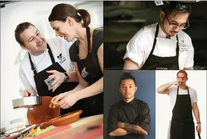  ??  ?? Vancouver chefs who started as dishwasher­s include (clockwise from left) the Dirty Apron’s David Robertson (Kevin Frederick Clark photo), Notch8’s William Lew, Jeff Koop of Mamie Taylor’s, and Wild Rice’s Jericho Garcia.