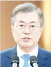  ??  ?? Moon Jae-in