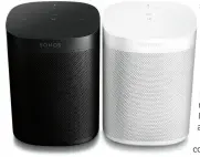  ??  ?? As with the Play:1, Sonos offers the One in either black or white.