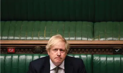  ??  ?? Boris Johnson attending PMQs in his first encounter with new leader of the opposition Keir Starmer. Photograph: Jessica Taylor/AFP via Getty Images