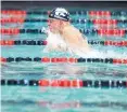  ?? ROBERTO E. ROSALES/JOURNAL ?? Clovis’ Brian Nordgren churns through the Academy pool during the 200-yard medley relay.