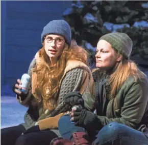  ?? LEN VILLANO ?? Karen Janes Woditsch and Erica Elam perform in Peninsula Players’ “Almost, Maine.”