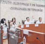  ?? ?? Pasada sesión de los consejeros electorale­s. La sala de sesiones del Iepac será la sede del primer debate de candidatos a tres alcaldías