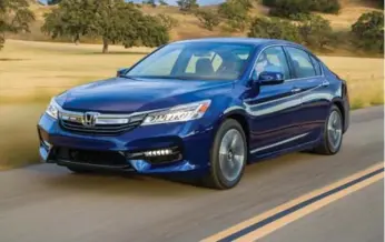  ?? HONDA ?? A sport mode has been added to the 2017 Honda Accord Hybrid, bringing a degree of enjoyment to this model.