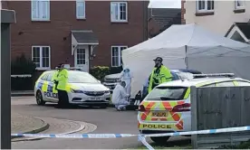  ?? ?? Police at Snowdonia Road, Walton Cardiff, after the incident in October. Photograph: Rod Minchin/PA