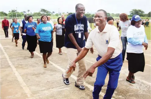  ??  ?? Members of Babcock University’s Alumni, during the institutio­n’s 2015 Founders’ Day celebratio­n in Ilishan-Remo, Ogun State recently.